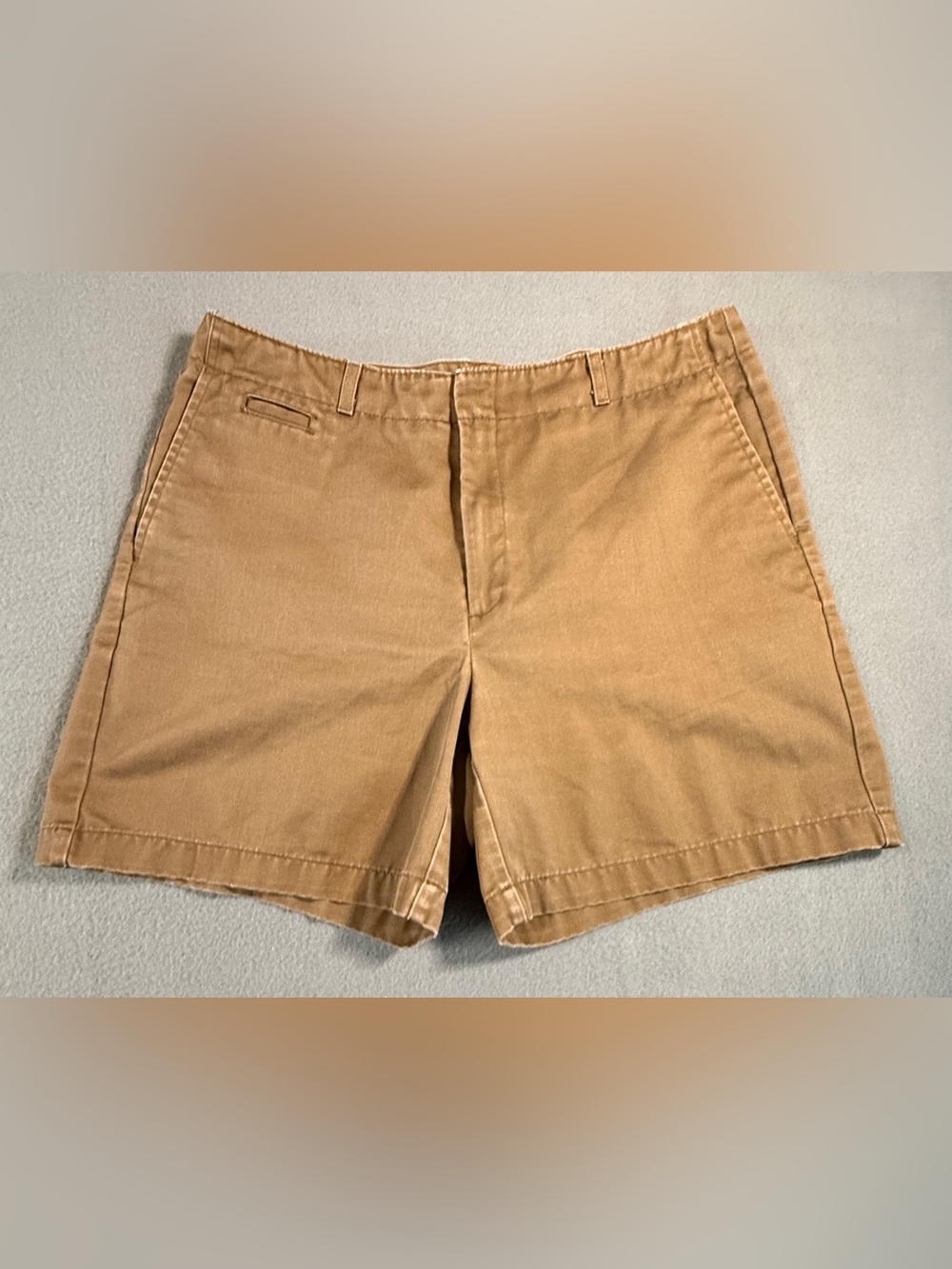 Dockers Tan Flat-Front Cotton Shorts